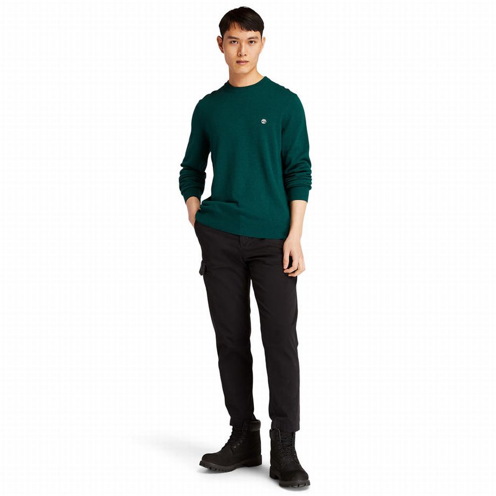 Jumpers Timberland Knox River Crewneck Panske Zelene | PJ4982513