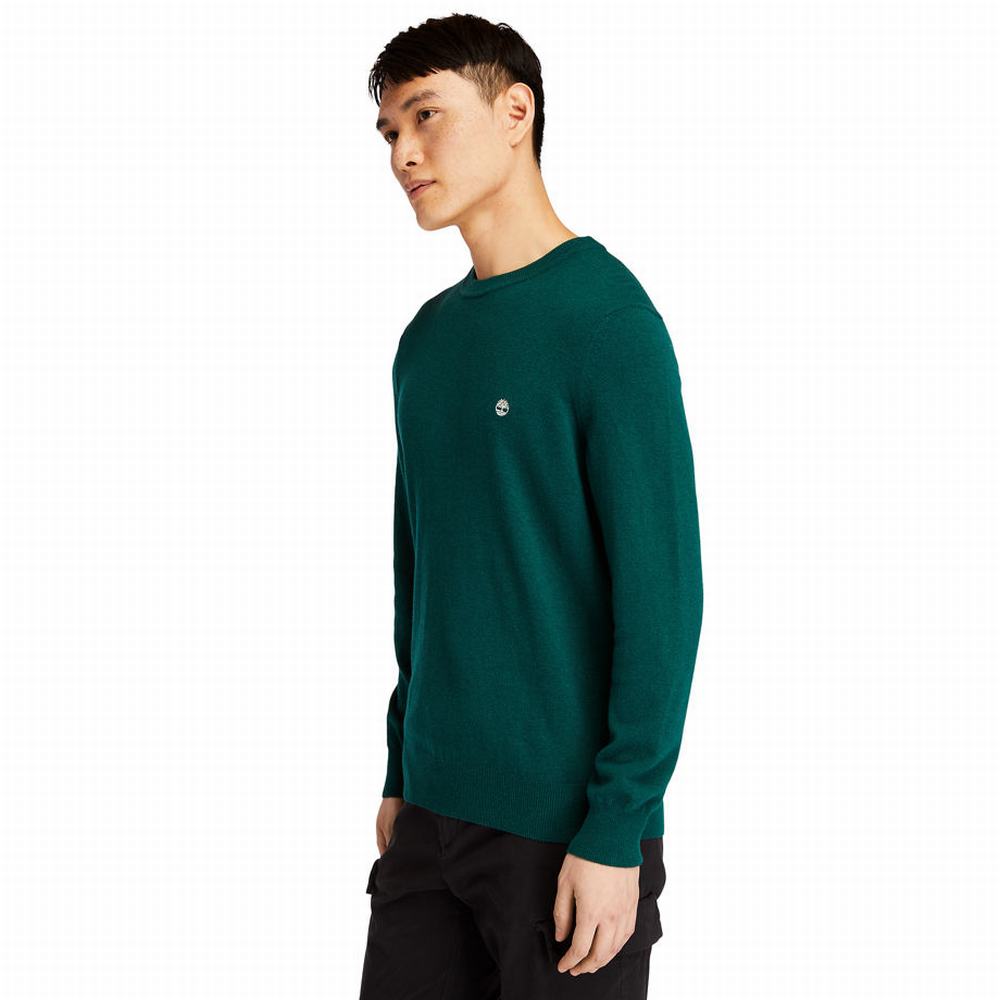 Jumpers Timberland Knox River Crewneck Panske Zelene | PJ4982513