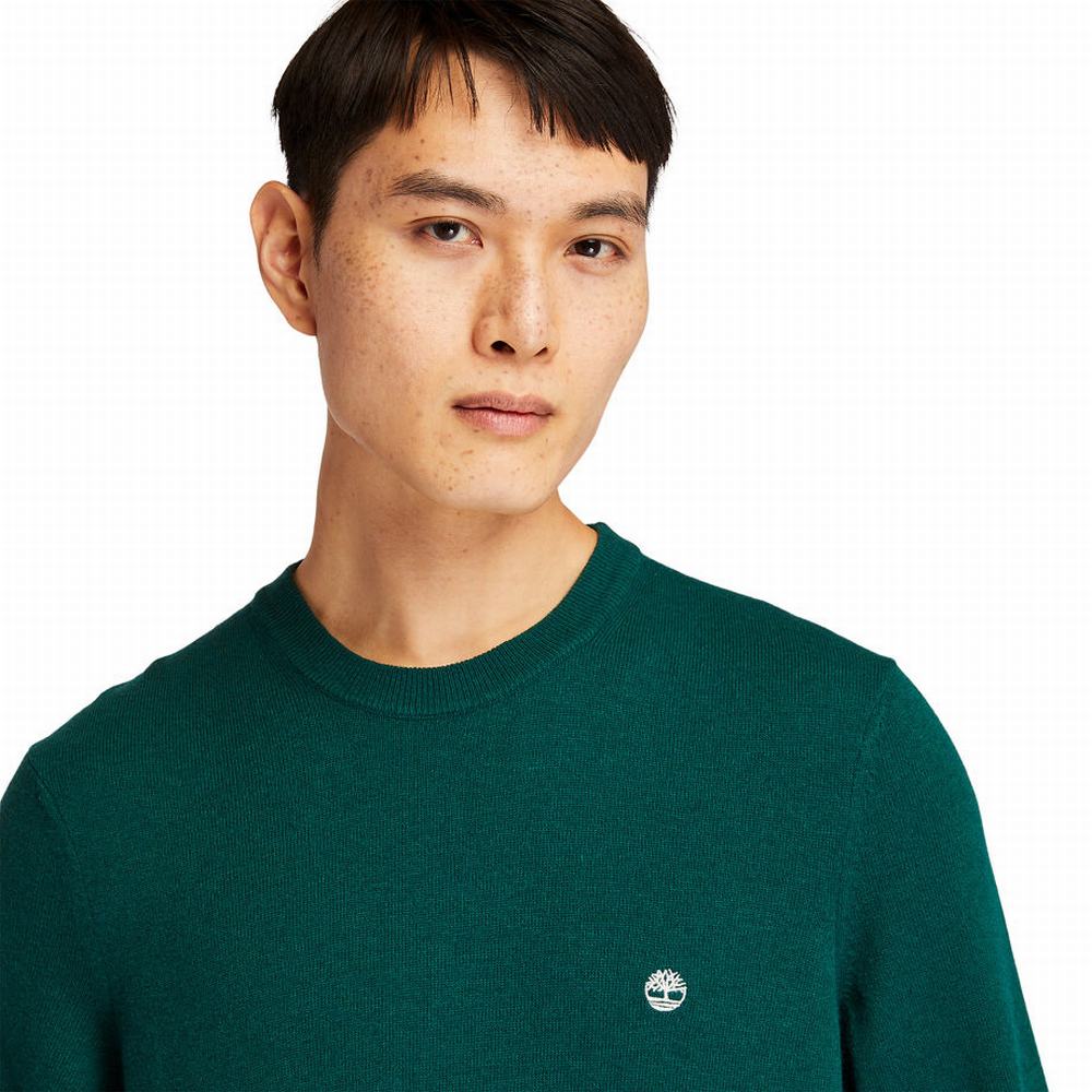 Jumpers Timberland Knox River Crewneck Panske Zelene | PJ4982513