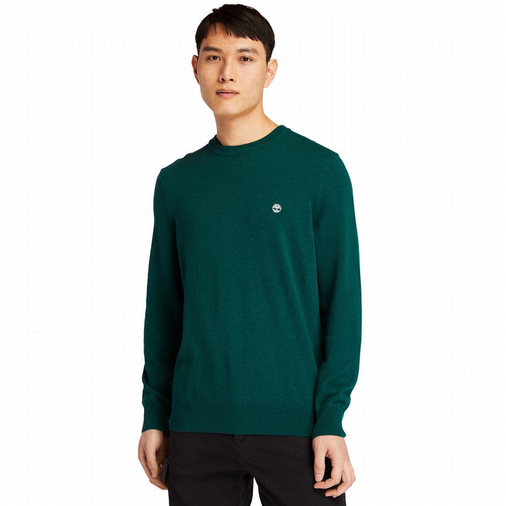 Jumpers Timberland Knox River Crewneck Panske Zelene | PJ4982513