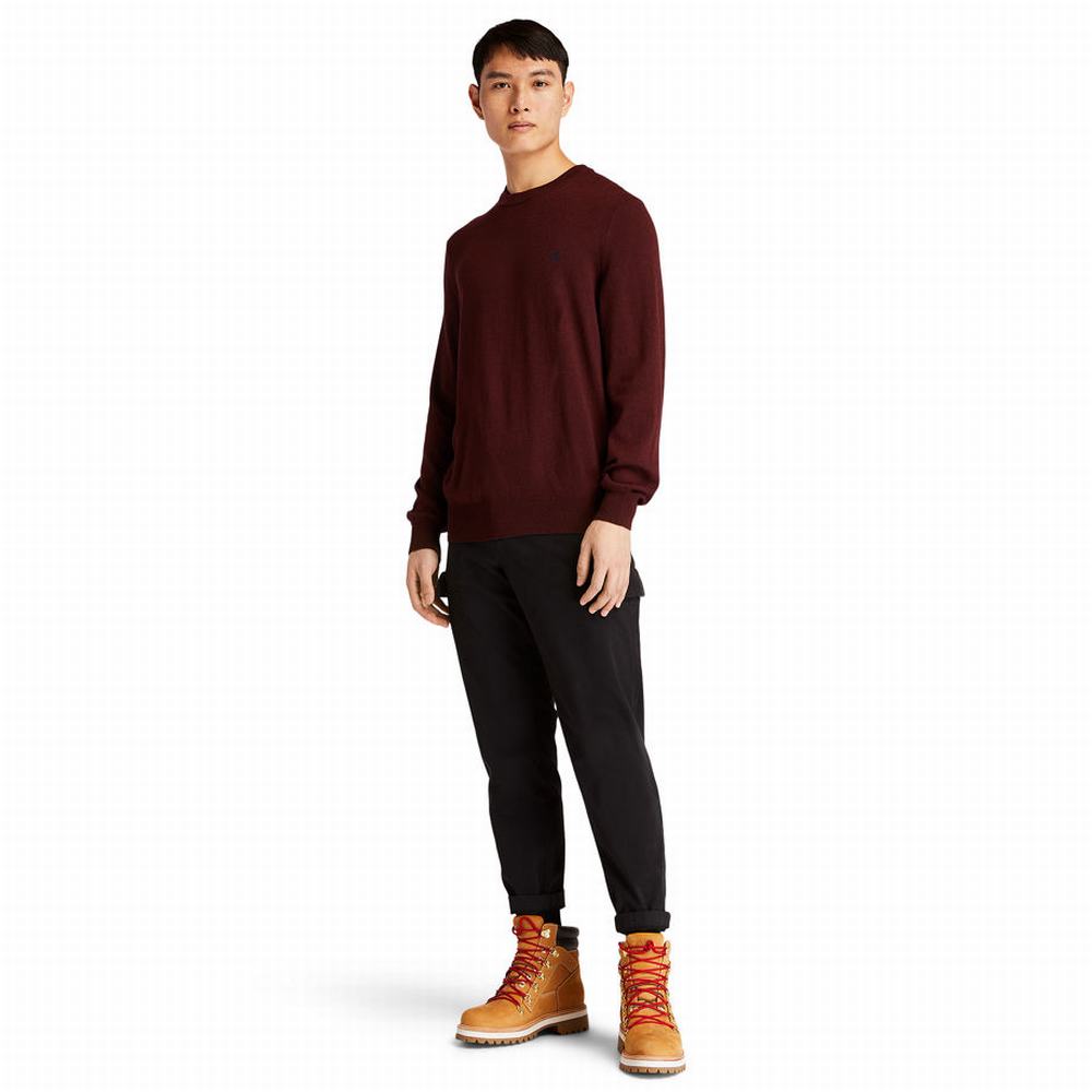 Jumpers Timberland Knox River Crewneck Panske Tmavo Hnede | SI8903416