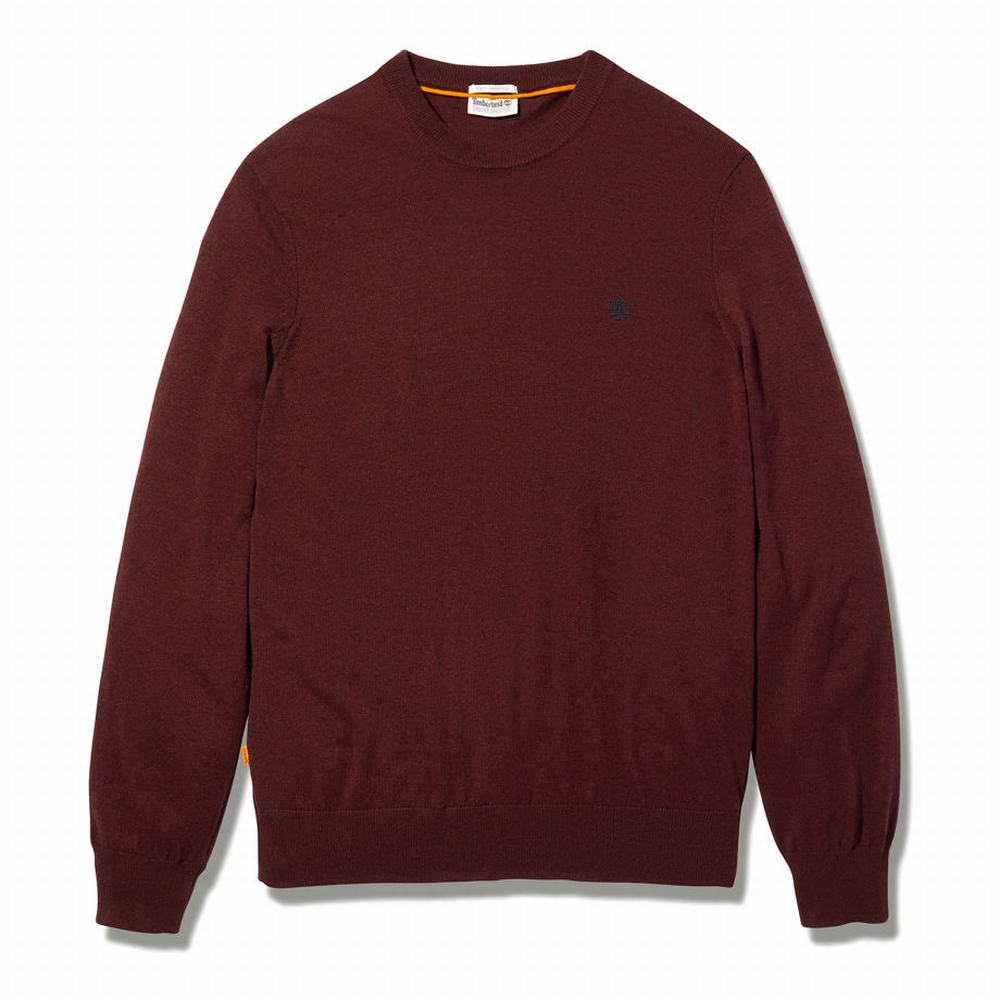 Jumpers Timberland Knox River Crewneck Panske Tmavo Hnede | SI8903416