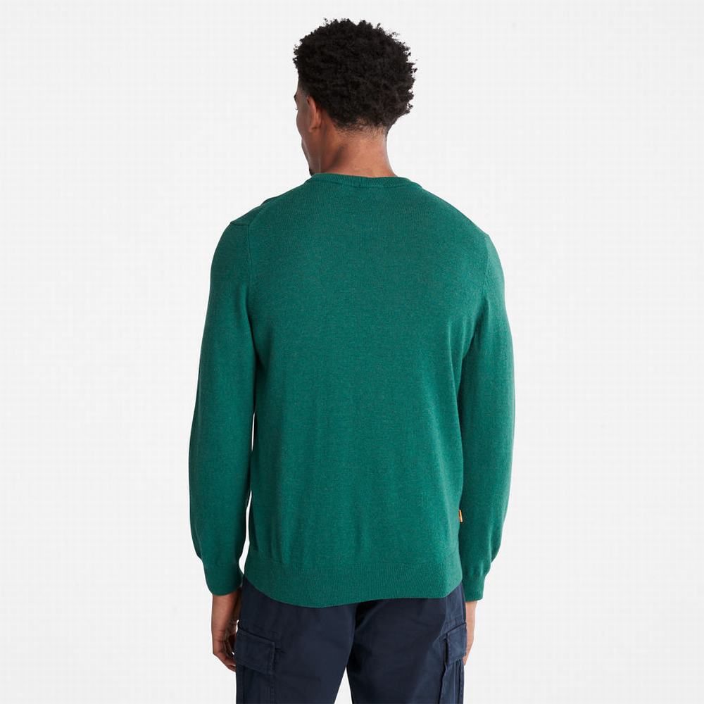 Jumpers Timberland Knox River Crewneck Panske Zelene | XV6053918