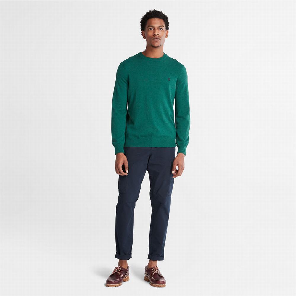 Jumpers Timberland Knox River Crewneck Panske Zelene | XV6053918