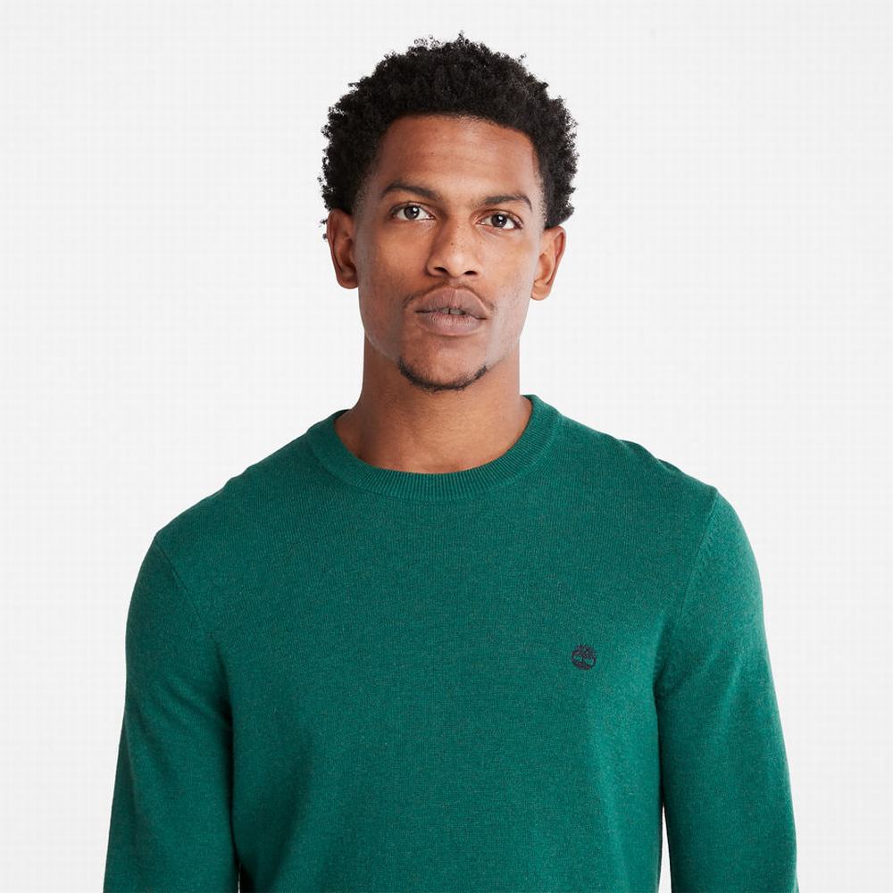 Jumpers Timberland Knox River Crewneck Panske Zelene | XV6053918