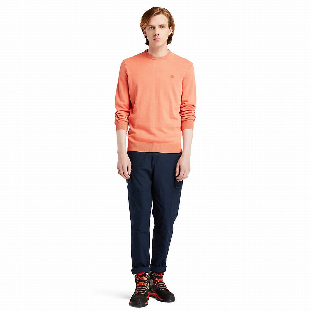 Jumpers Timberland Lightweight Washed Panske Oranžové | JK3485912