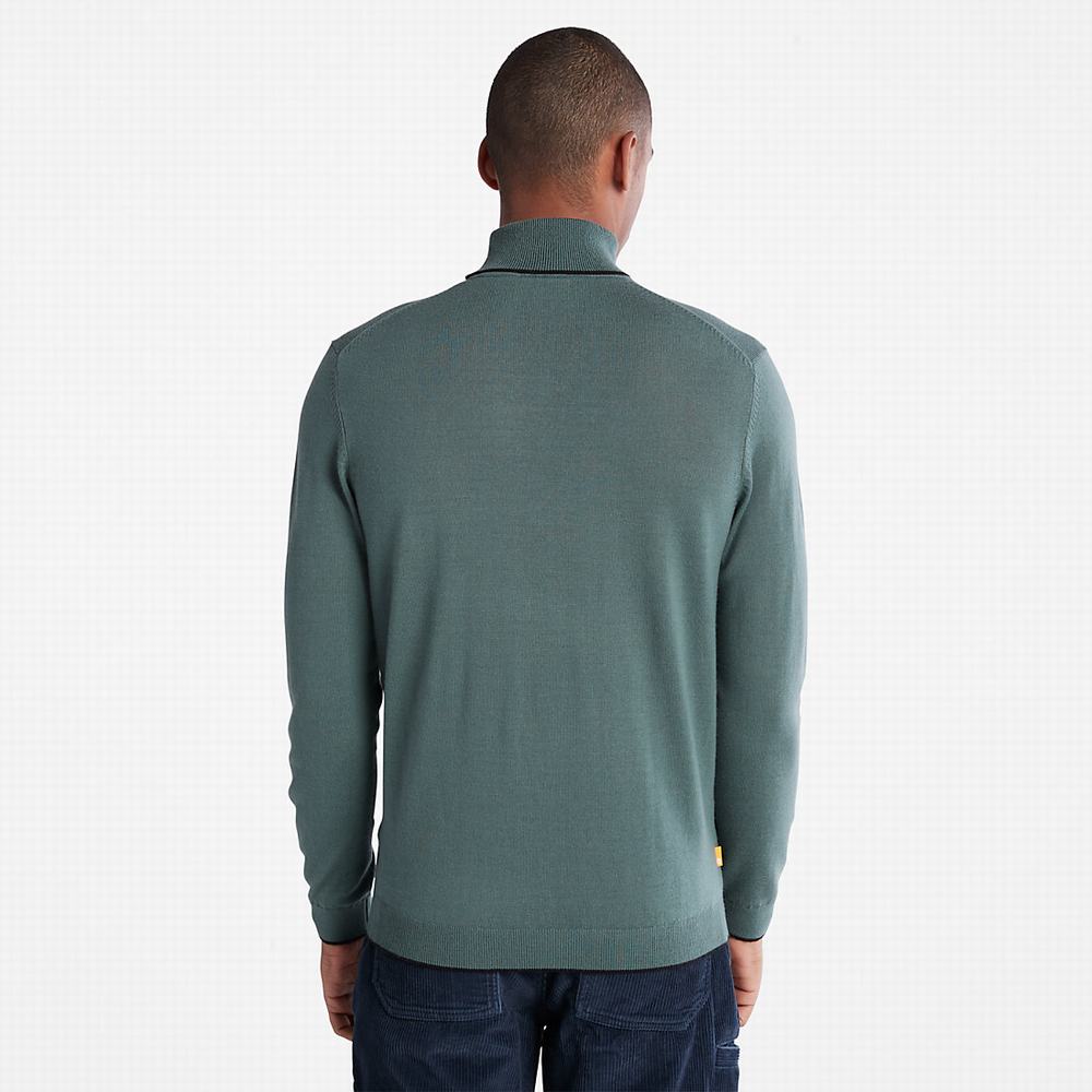 Jumpers Timberland Nissitissit River Turtleneck Panske Zelene | NS4250896