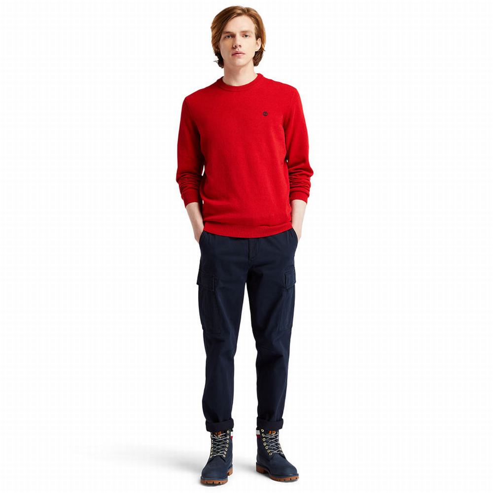 Jumpers Timberland Phillips Brook Crewneck Panske Červené | QK7408152