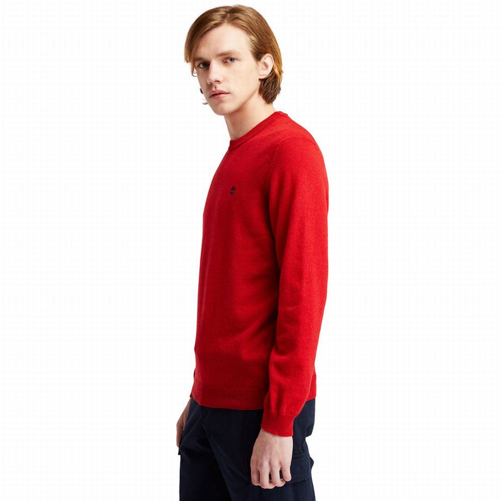 Jumpers Timberland Phillips Brook Crewneck Panske Červené | QK7408152