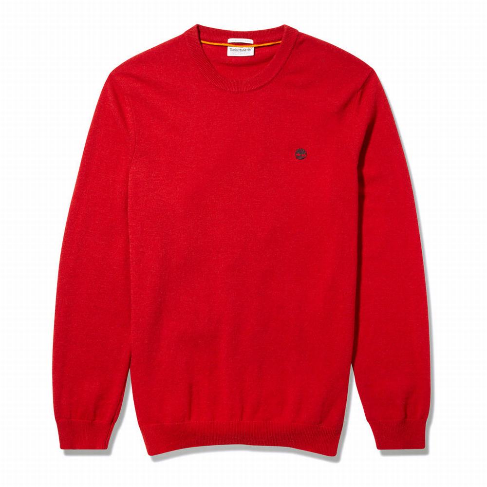 Jumpers Timberland Phillips Brook Crewneck Panske Červené | QK7408152