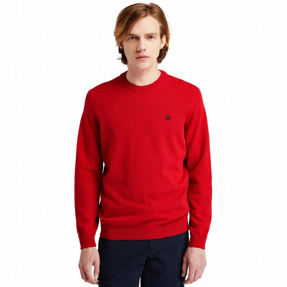 Jumpers Timberland Phillips Brook Crewneck Panske Červené | QK7408152