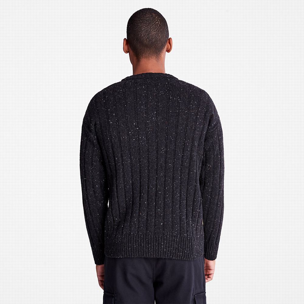 Jumpers Timberland Textured Crewneck Panske Siva | GF1729386