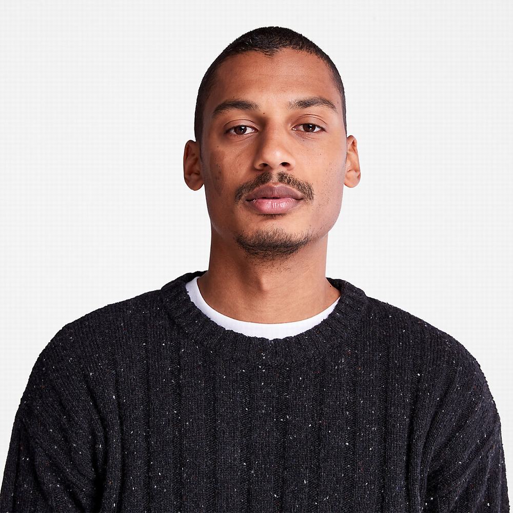 Jumpers Timberland Textured Crewneck Panske Siva | GF1729386