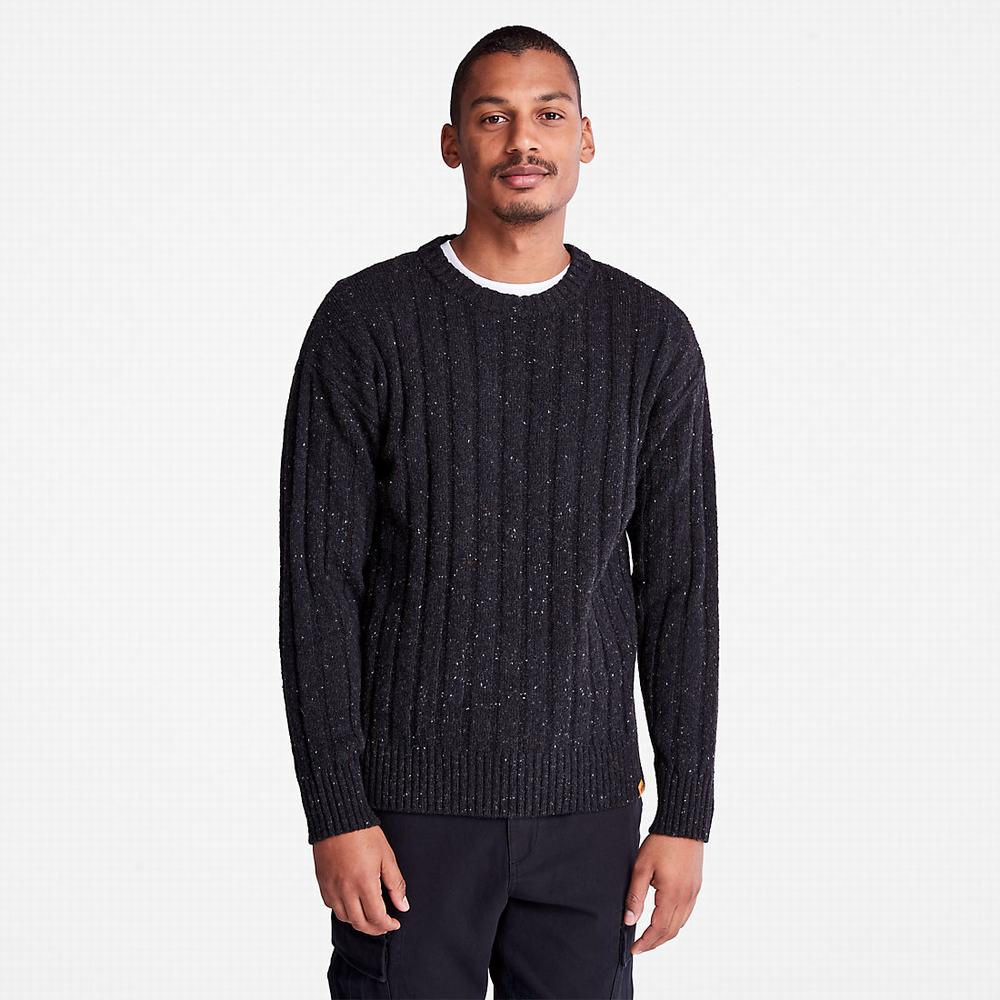 Jumpers Timberland Textured Crewneck Panske Siva | GF1729386