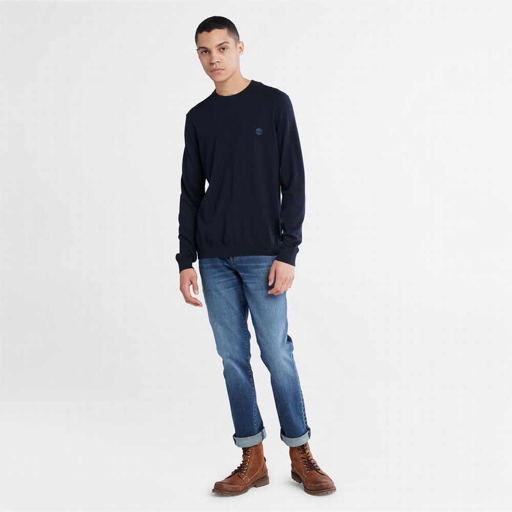 Jumpers Timberland Warm Crew Panske Námornícka Modrá | DH3412507