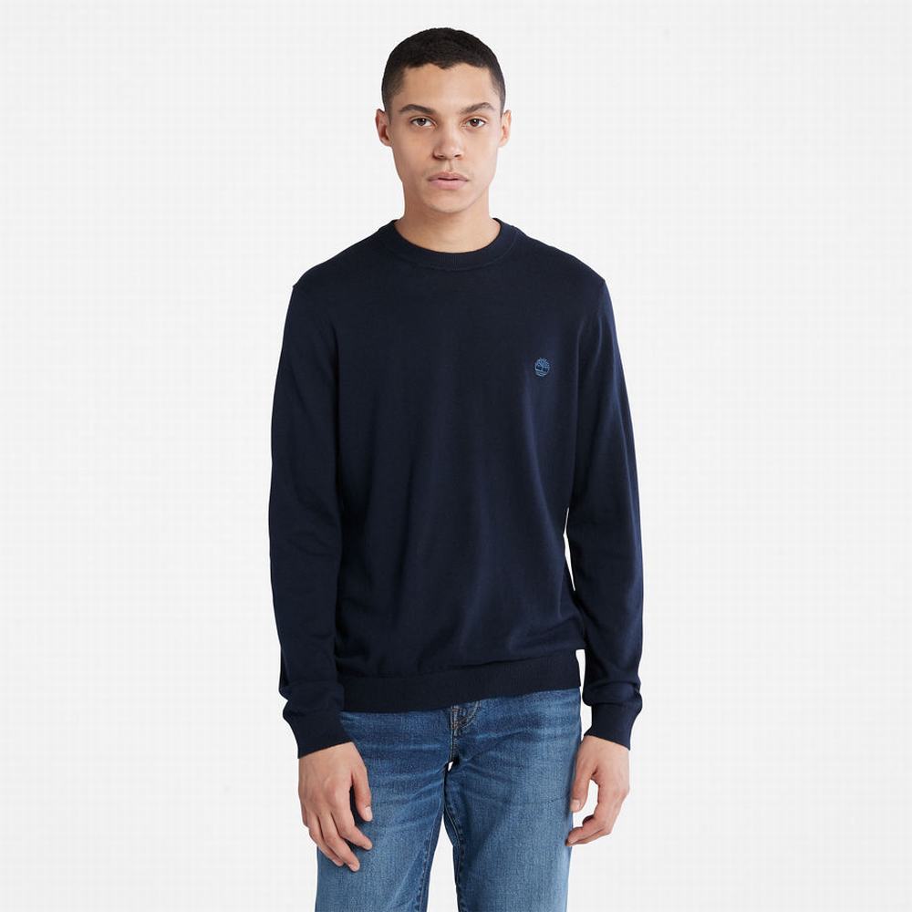 Jumpers Timberland Warm Crew Panske Námornícka Modrá | DH3412507