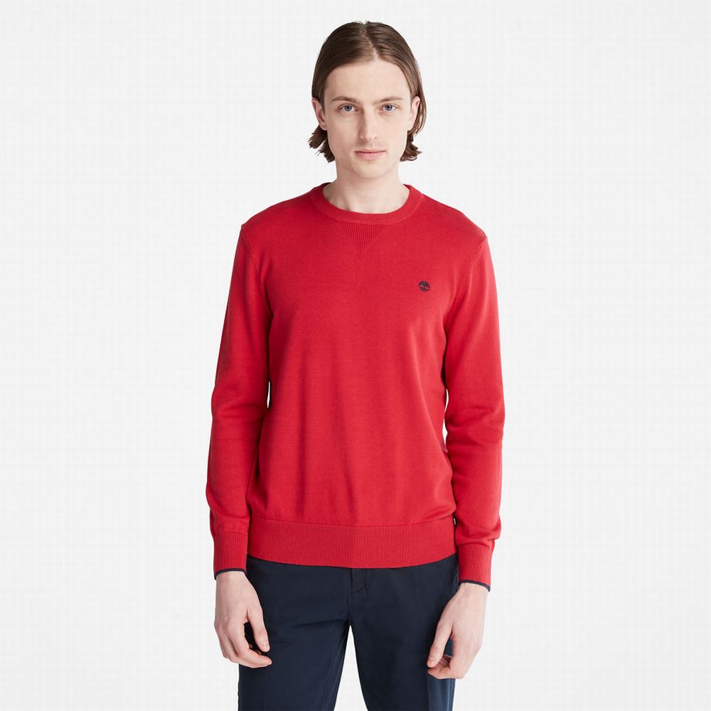 Jumpers Timberland Williams River Crewneck Panske Červené | MR4152083