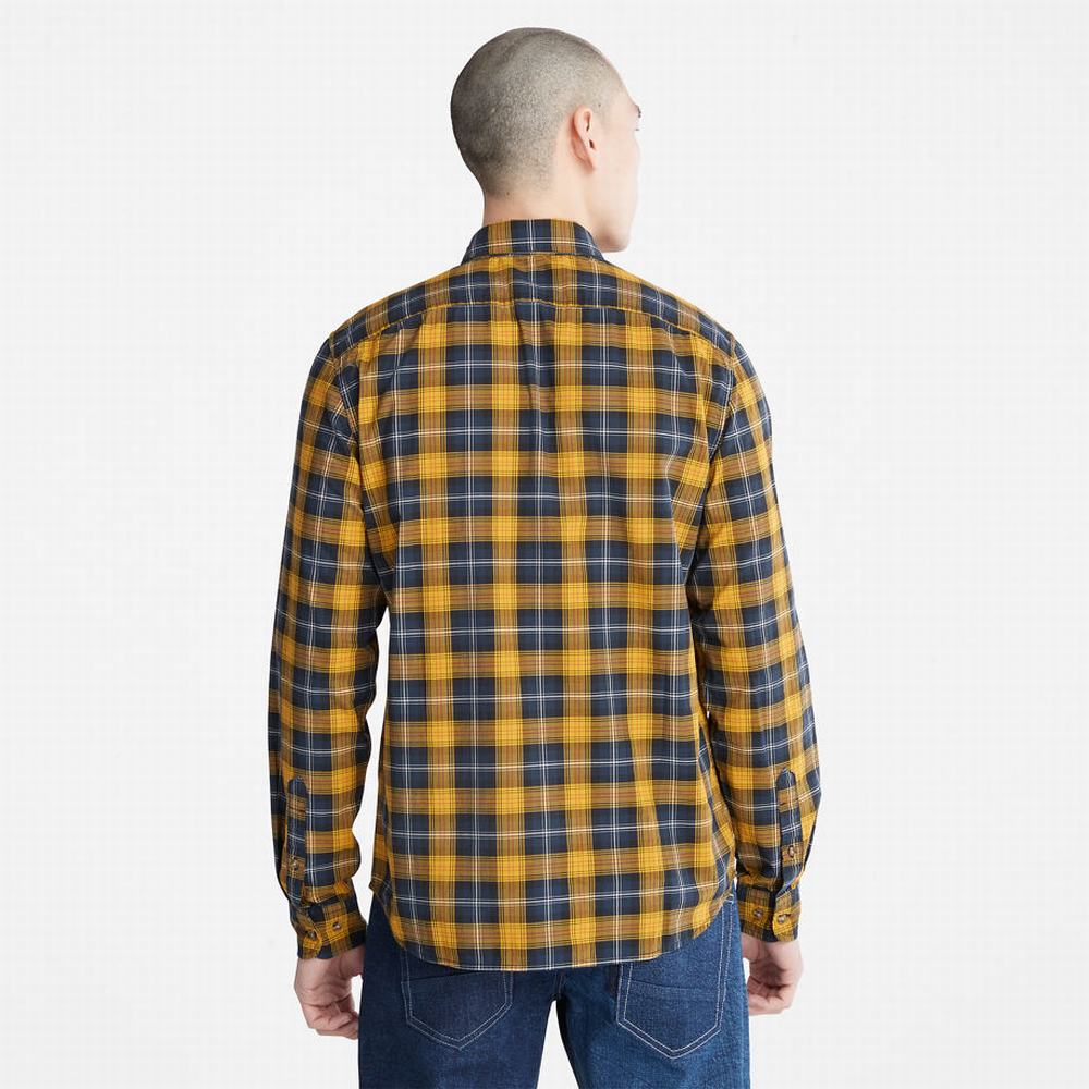 Kosele Timberland Eastham River Stretch Checked Panske Žlté | NL2794531