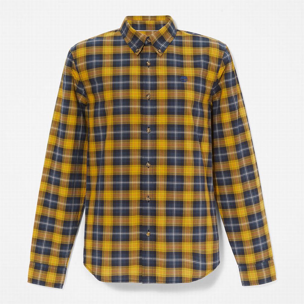 Kosele Timberland Eastham River Stretch Checked Panske Žlté | NL2794531