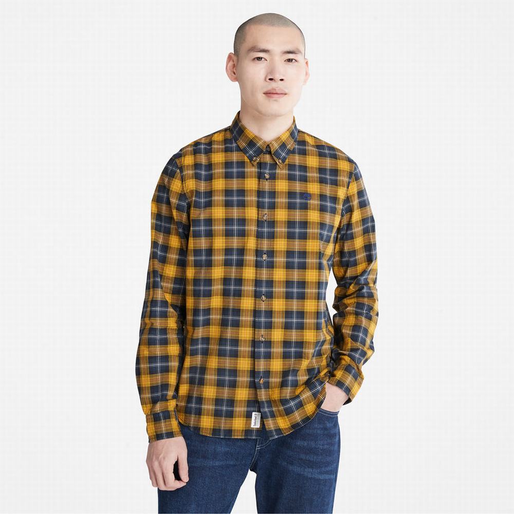 Kosele Timberland Eastham River Stretch Checked Panske Žlté | NL2794531