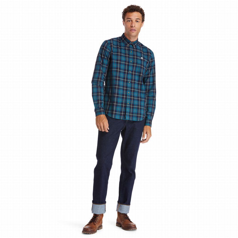 Kosele Timberland Eastham River Tartan Panske Zelene | EZ7120586