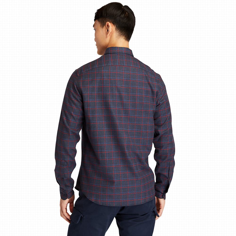 Kosele Timberland Flannel Checked Panske Námornícka Modrá | CJ9684253