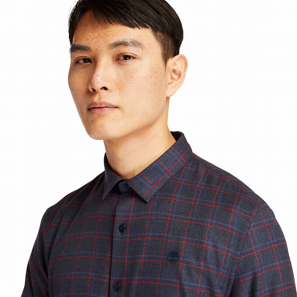 Kosele Timberland Flannel Checked Panske Námornícka Modrá | CJ9684253