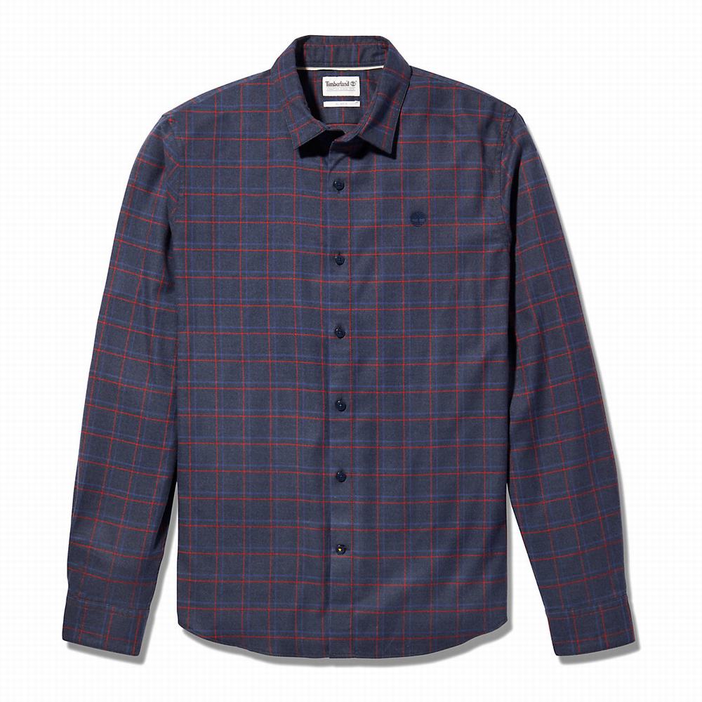 Kosele Timberland Flannel Checked Panske Námornícka Modrá | CJ9684253