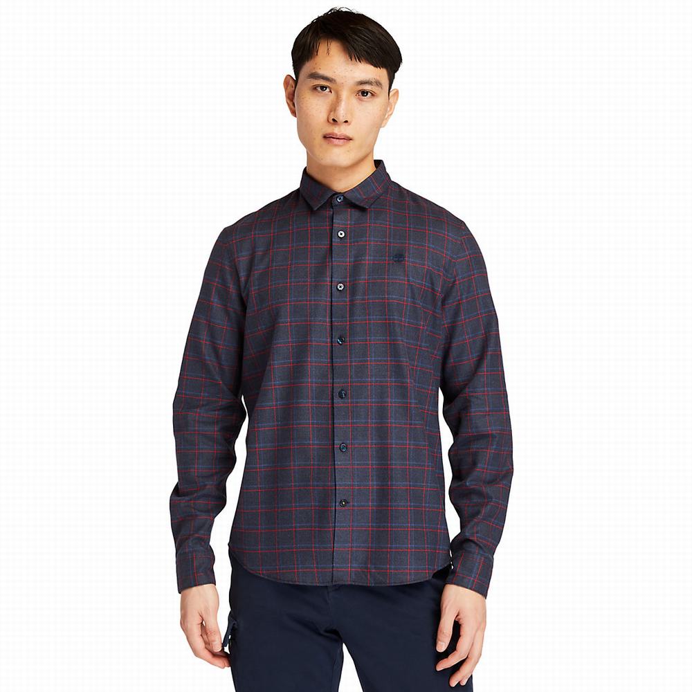 Kosele Timberland Flannel Checked Panske Námornícka Modrá | CJ9684253