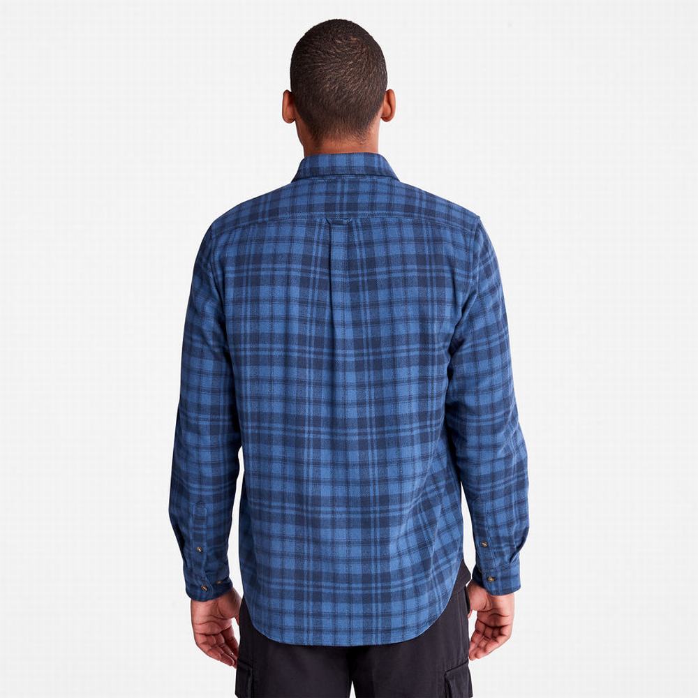 Kosele Timberland Flannel Checked Panske Námornícka Modrá | OZ5763208