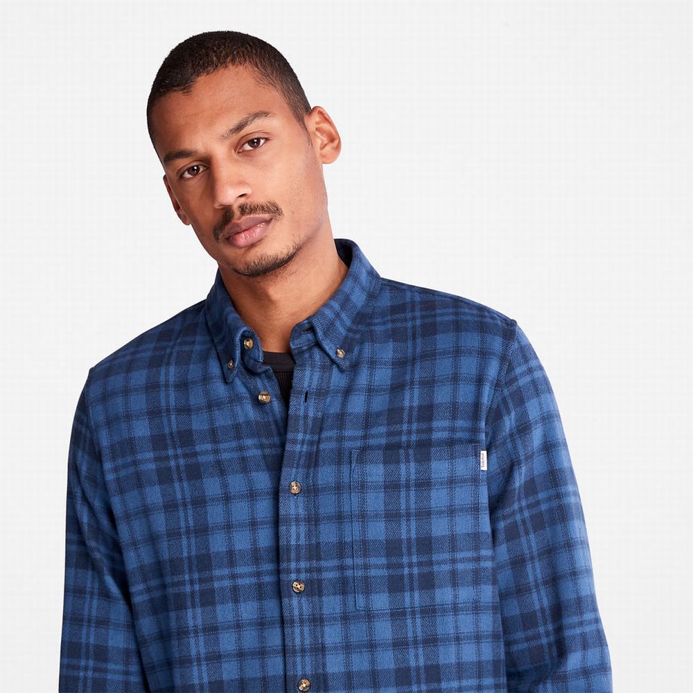 Kosele Timberland Flannel Checked Panske Námornícka Modrá | OZ5763208