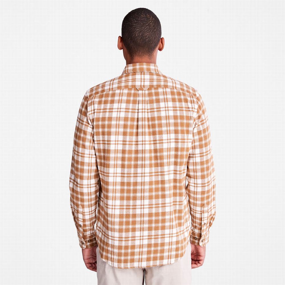 Kosele Timberland Flannel Checked Panske Hnede | RY0581943