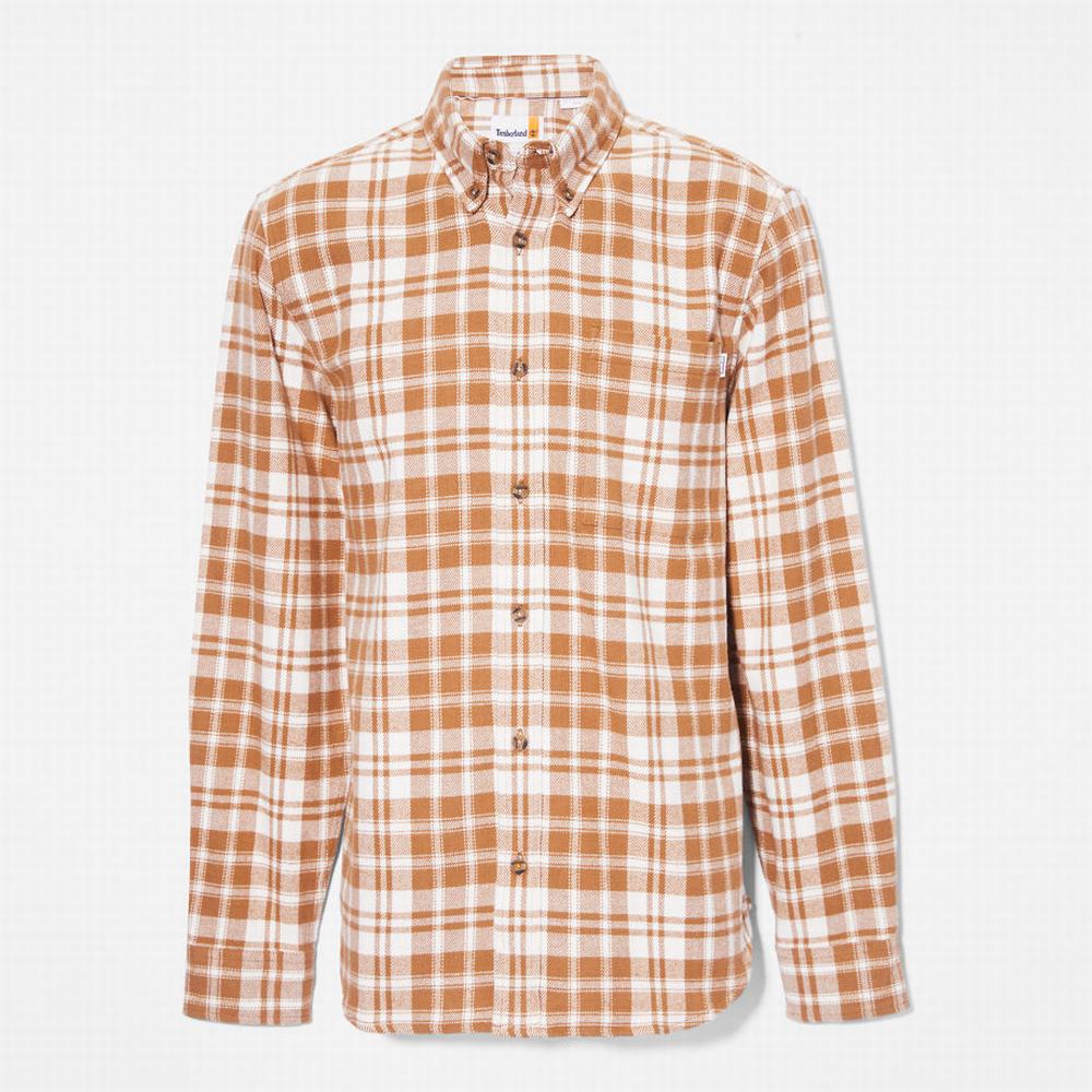 Kosele Timberland Flannel Checked Panske Hnede | RY0581943