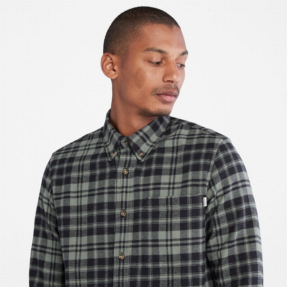 Kosele Timberland Flannel Checked Panske Zelene | VS9756823