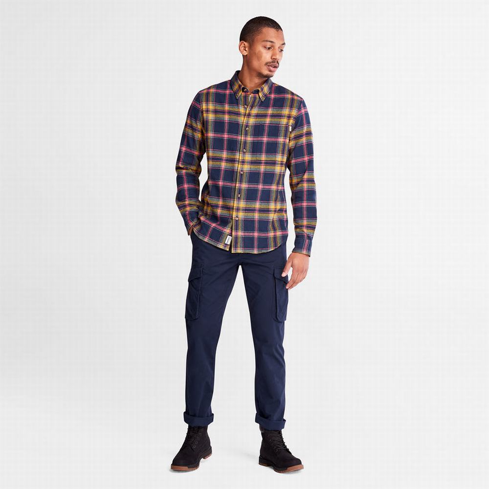 Kosele Timberland Heavy Flannel Check Panske Námornícka Modrá | AW9426175