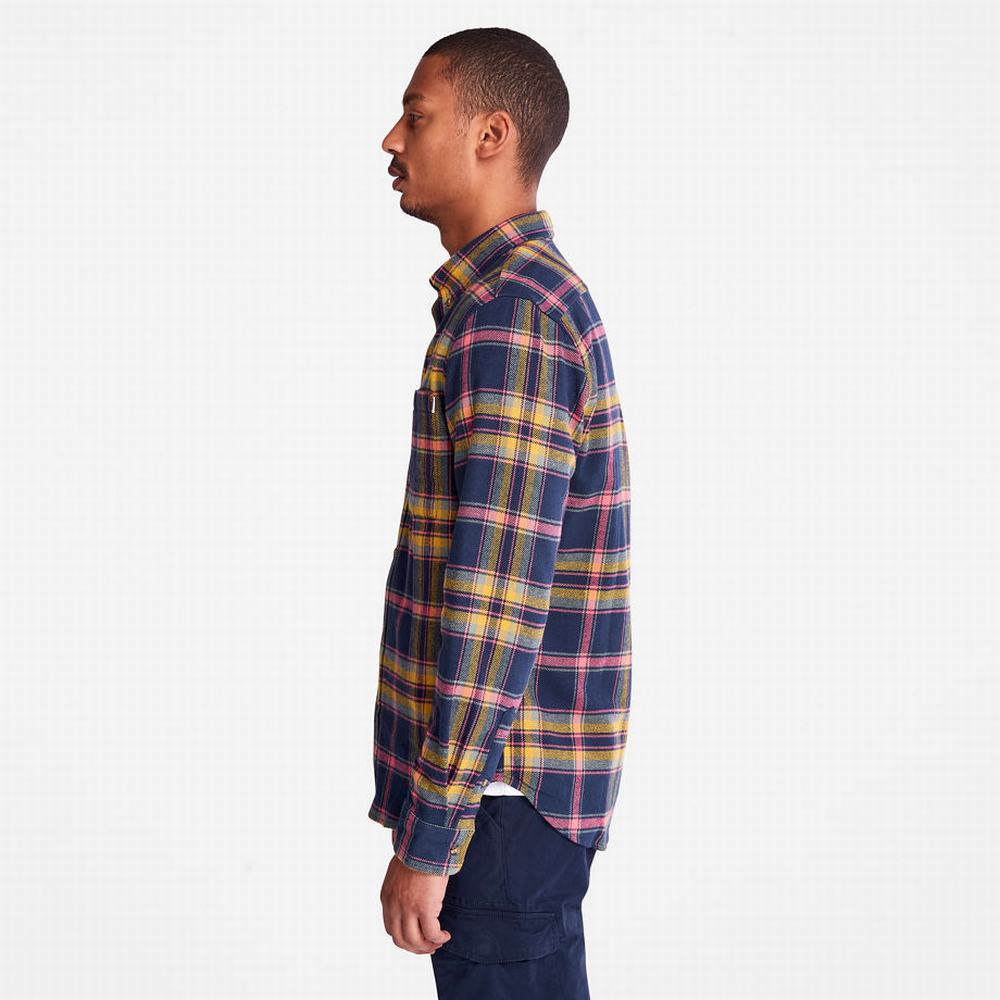 Kosele Timberland Heavy Flannel Check Panske Námornícka Modrá | AW9426175