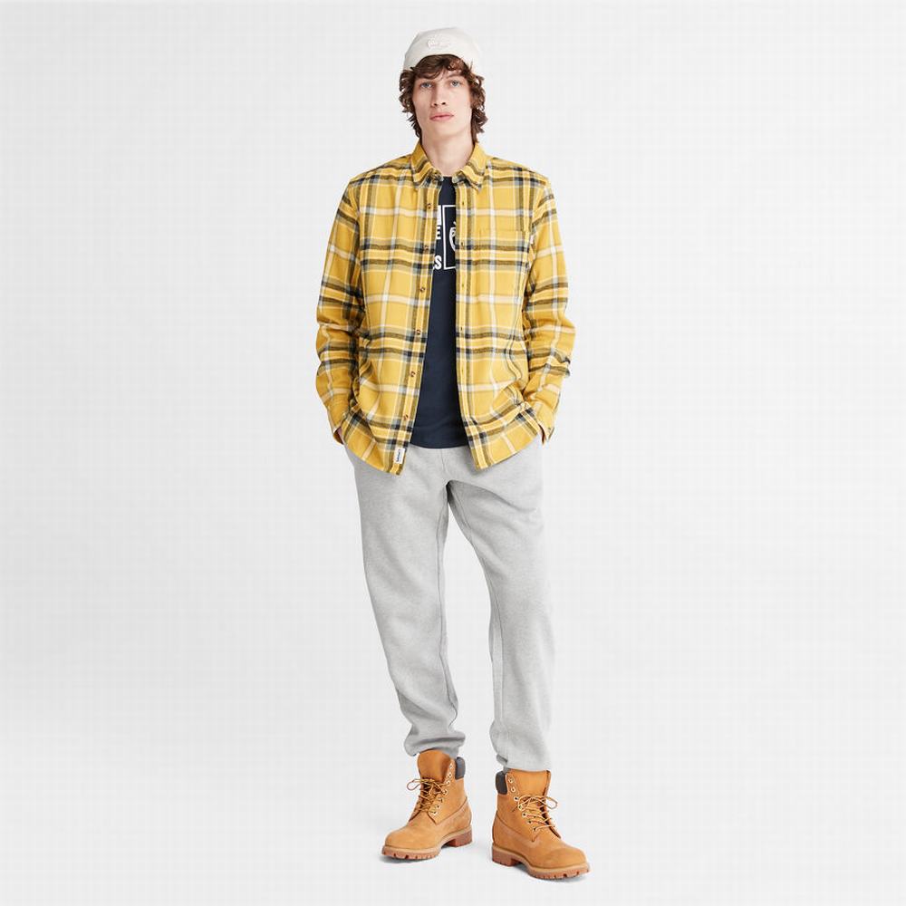 Kosele Timberland Heavy Flannel Check Panske Žlté | CA0482137