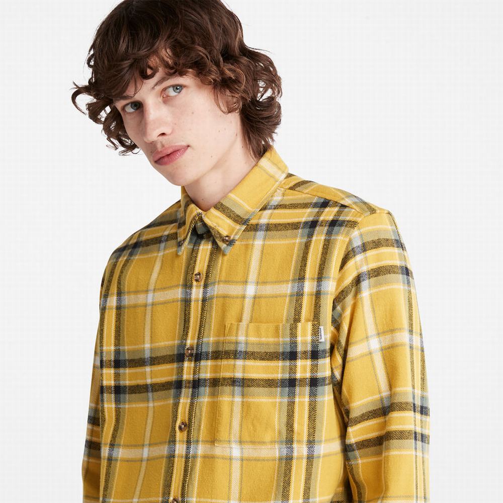 Kosele Timberland Heavy Flannel Check Panske Žlté | CA0482137