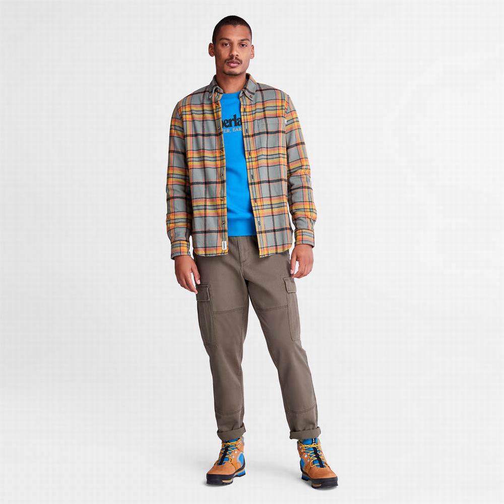 Kosele Timberland Heavy Flannel Check Panske Zelene | ON9241806