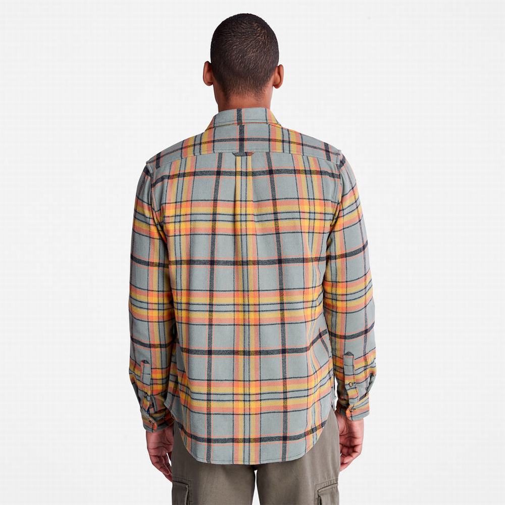 Kosele Timberland Heavy Flannel Check Panske Zelene | ON9241806