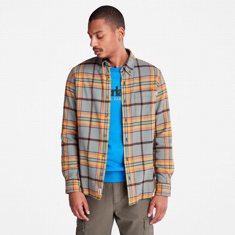 Kosele Timberland Heavy Flannel Check Panske Zelene | ON9241806