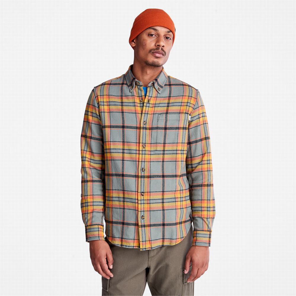 Kosele Timberland Heavy Flannel Check Panske Zelene | ON9241806