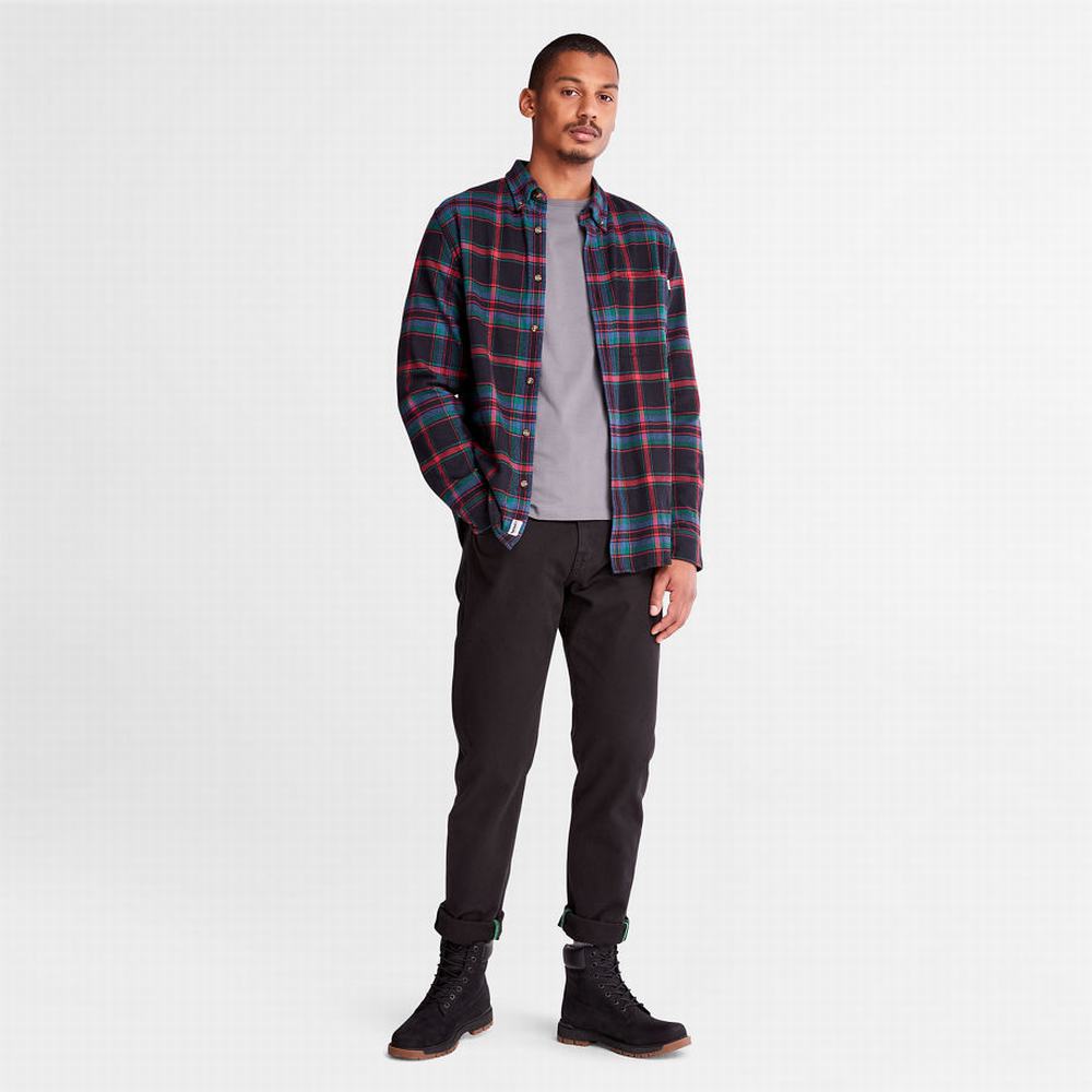 Kosele Timberland Heavy Flannel Check Panske Červené | PJ8620193