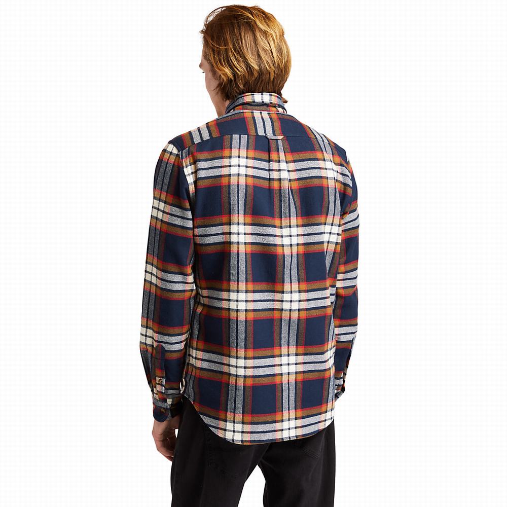 Kosele Timberland Heavy Flannel Check Panske Námornícka Modrá | UG2975341