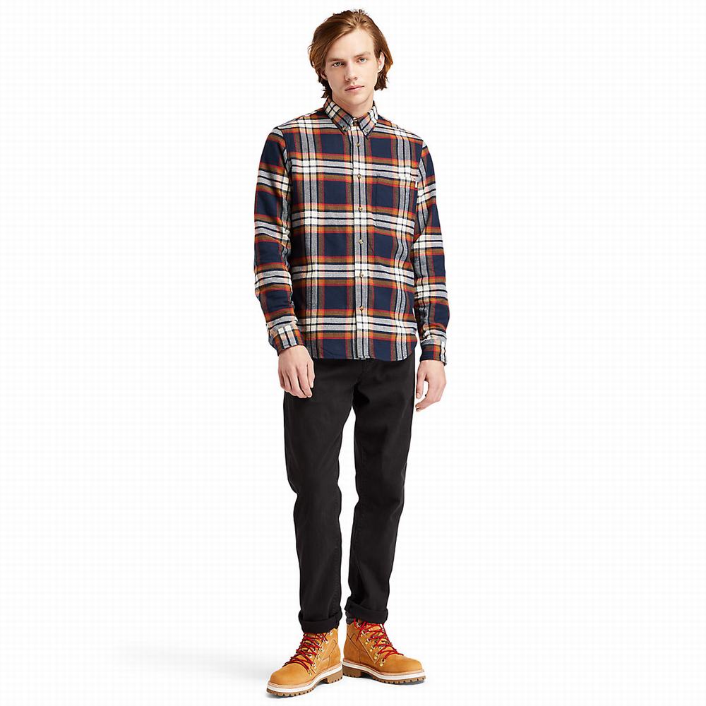 Kosele Timberland Heavy Flannel Check Panske Námornícka Modrá | UG2975341