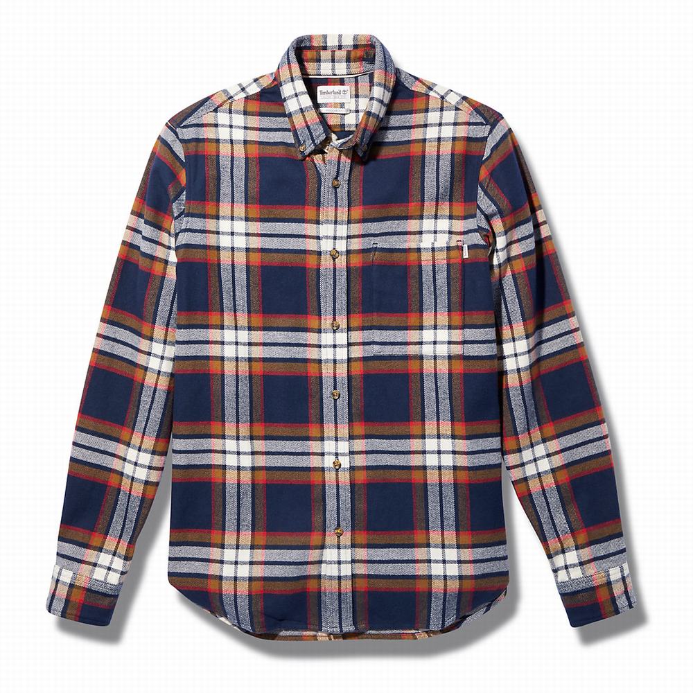 Kosele Timberland Heavy Flannel Check Panske Námornícka Modrá | UG2975341