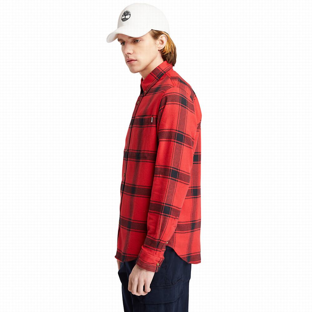 Kosele Timberland Heavy Flannel Checked Panske Červené | SR3827109