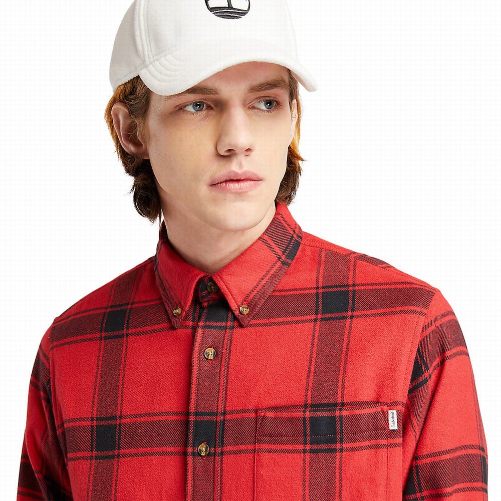 Kosele Timberland Heavy Flannel Checked Panske Červené | SR3827109