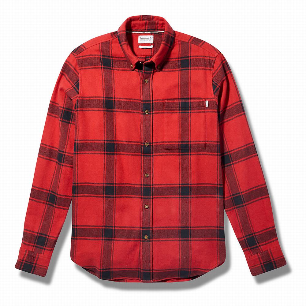 Kosele Timberland Heavy Flannel Checked Panske Červené | SR3827109