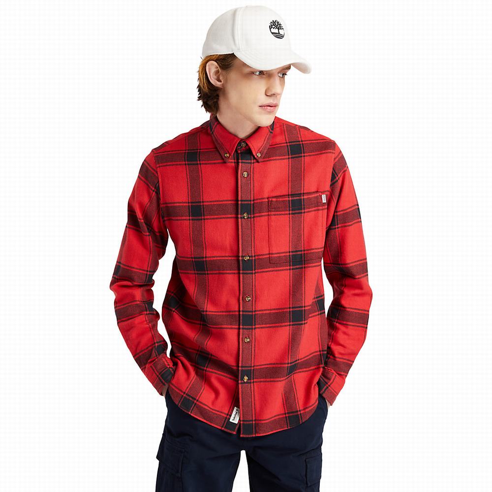 Kosele Timberland Heavy Flannel Checked Panske Červené | SR3827109